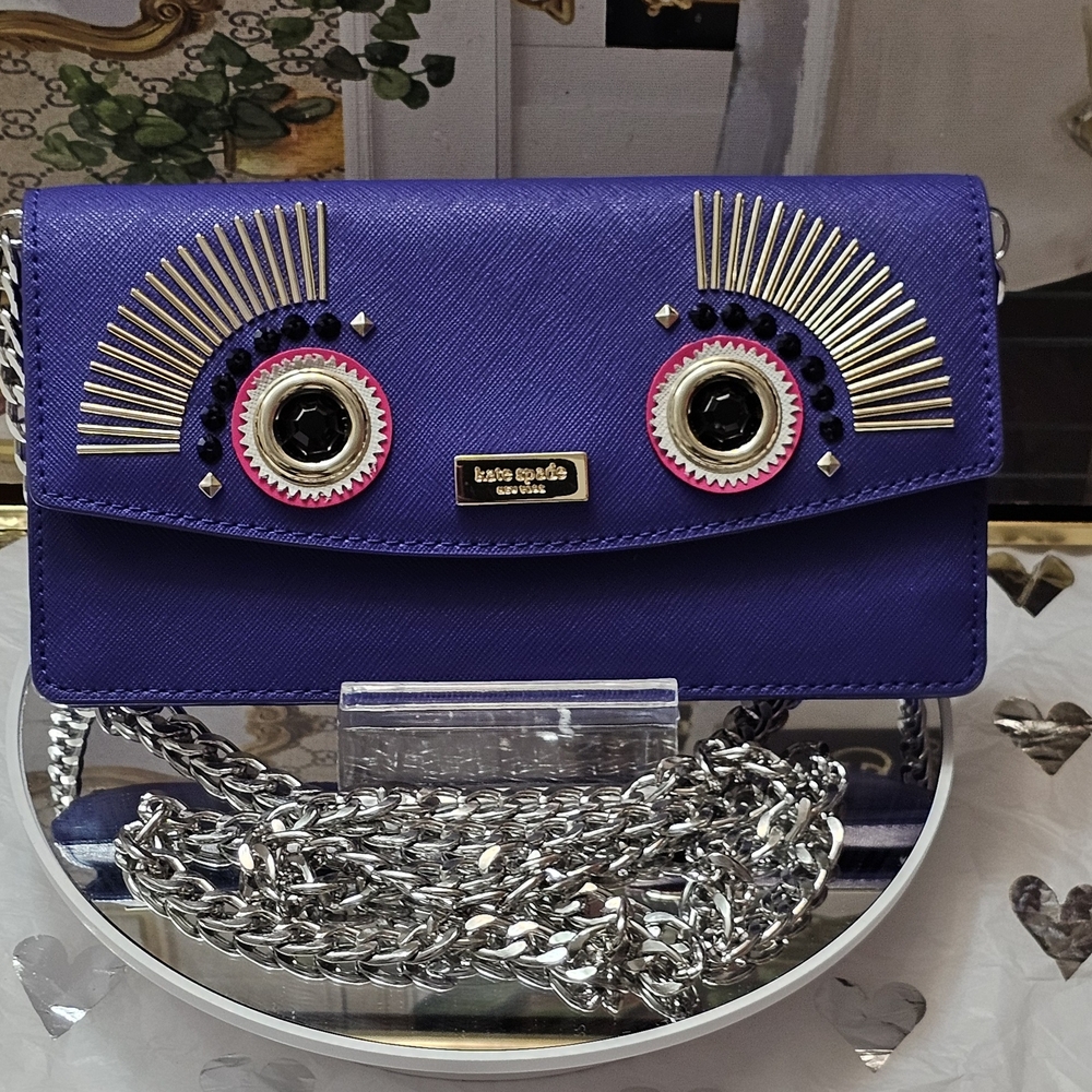 Kate Spade Purple Monster Liana Clutch/ Crossbody Bag
